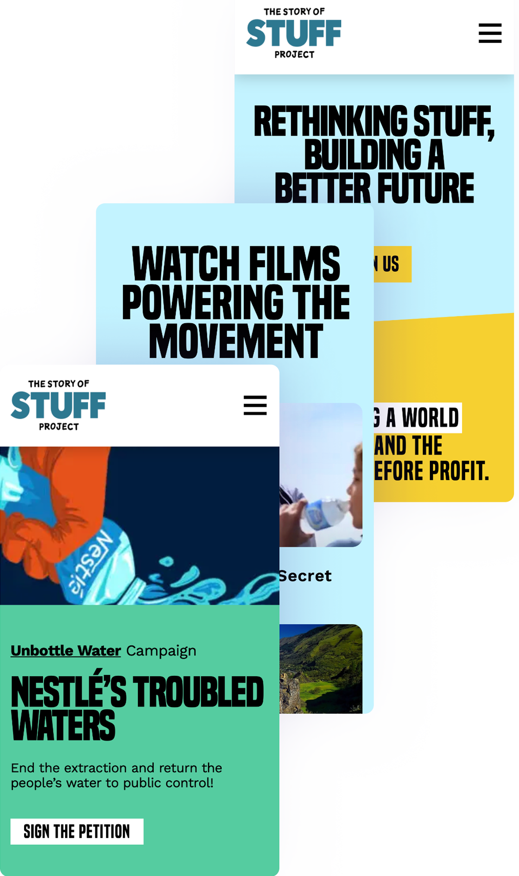 story of stuff mobile screenshots