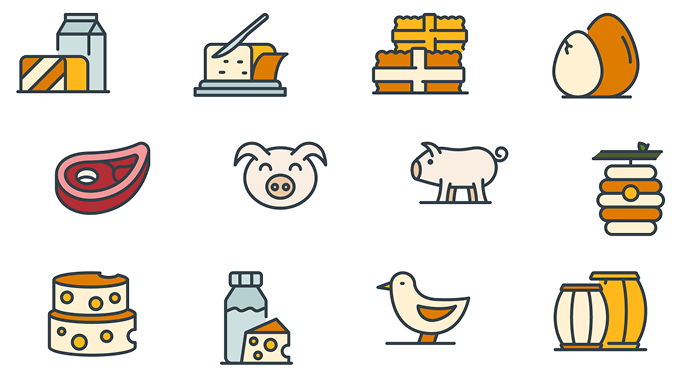 feeding texas food icons left